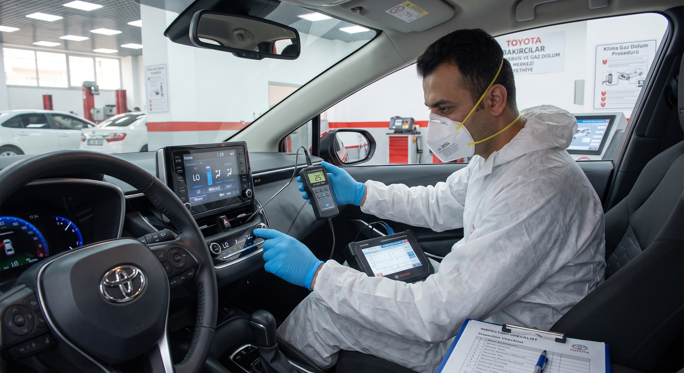 Fethiye Toyota ve Lexus klima gaz dolumu işlemi - Formenler Toyota Lexus Özel Servisi
