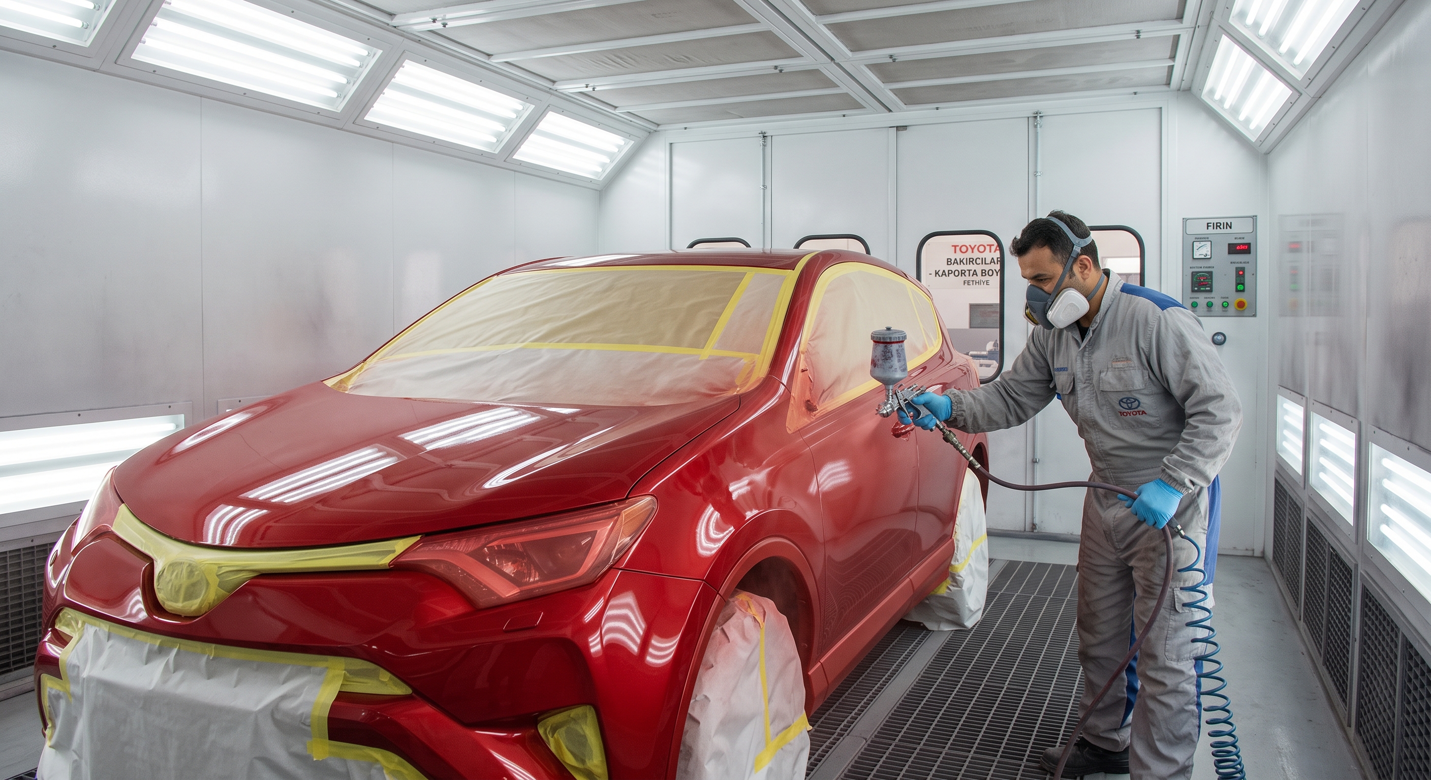 Toyota Lexus orijinal renk kodu eşleştirmeli boya işlemi - Fethiye